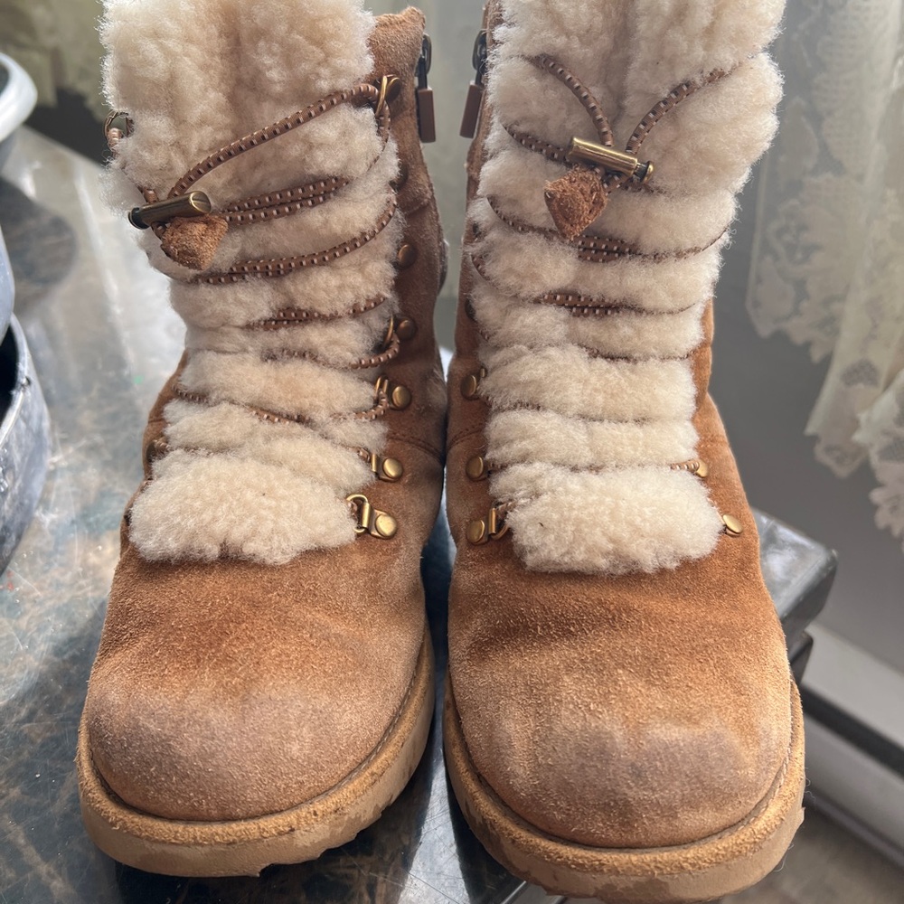 UGG Tan Shearling Winter Boots